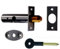Black Door Security Rack Bolt 60mm Complete with Star Key