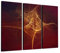Triptychon XXL-Wandbild Abstrakt029_3x40x90cm Abstrakte Kunst Kunstdruck auf Leinwand zeitlose Wohraumdeko TOP moderne Wandgestaltung