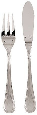 Sambonet Contour Besteckset Fischbesteck, Edelstahl, grau, 24 für Fisch