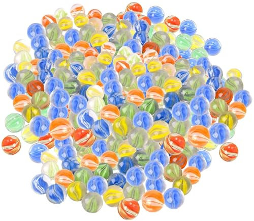 ARSUK Cat's Eye Farbiger Glasmarmor läuft, kommt in Einer Tasche, Schutz vor Beschädigung, Sportspielzeug & Outdoor-Spiele (167 Stück Farbe Marmor)