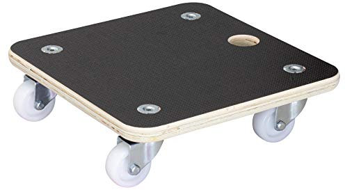 WAGNER Carrello per piante MAXIGRIP 29 x 29 x 8,5cm I Carrello trasportatore/portavaso per interni&esterni I Carrello trasportatore in legno certificato FSC®I Portata 200kg I Made in Germany- 20135001