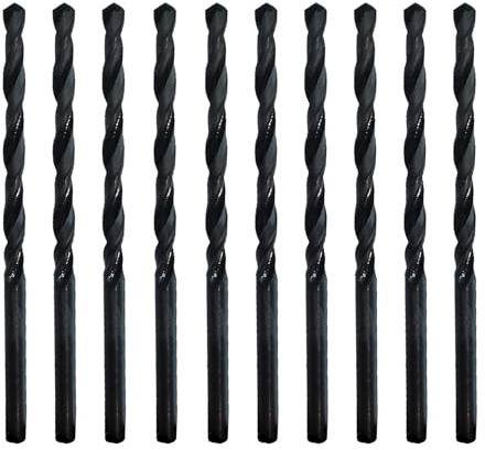 Dapetz ® 10Pcs x 3.2mm HSS Jobber Drill Bits, Black Twist Drill Bits for Stainless Steel Copper Aluminium Alloy Metal, Wood and Plastics DIN338