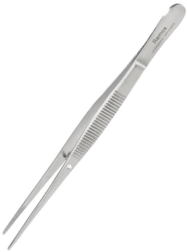 REMOS Pinzette mit Führungsstift gerade geriffelt 12.5 cm