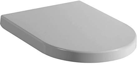 Gush Products Toilet seat designed to fit Duravit starck 2 standard pans with pan hole centres between 180-220mm. Soft close, quick release. Manufactured from anti bac urea plastics.