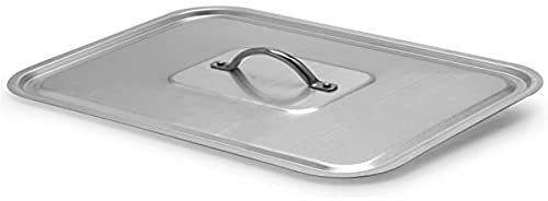 PARDINI Coperchio Alluminio Rettangolare 35x25 Pentole e Preparazione, Grigio, 35x25 cm