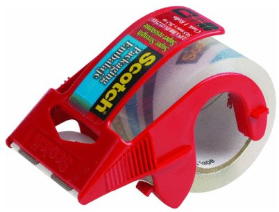 Scotch Heavy Duty Shipping Packaging Tape, 1 Roll with Dispenser, 1.88 x 22.2 Yards, 1.5 Core, Great for Packing, Shipping & Moving, Clear (341)