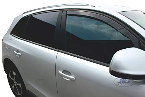 J&J AUTOMOTIVE | Windabweiser Passend Für Q5 2009-2015, Heko Regenabweiser, Getönt, Set 2-Teilig, Vorne, Aerodynamisch