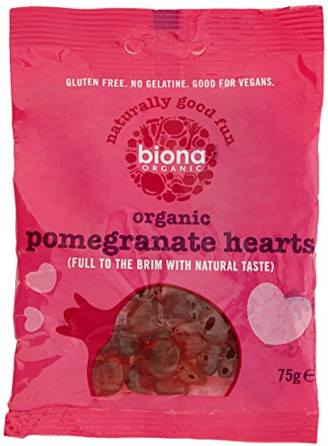 Biona Organic Pomegranate Hearts 75g (Pack of 5)