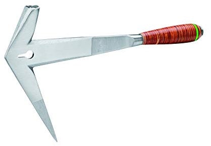 FREUND 00020651 Schieferhammer Universo ®, Rheinische Form, Nagelzieher, rechts, handgeschmiedet, mit Ledergriff