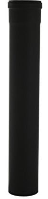 Kamino-Flam Tubo per stufa, tubo canna fumaria con rivestimento Senotherm per stufa a pellet, testato secondo la norma EN 1856-2, diametro Ø ca. 80 mm, lunghezza ca. 500 mm, nero