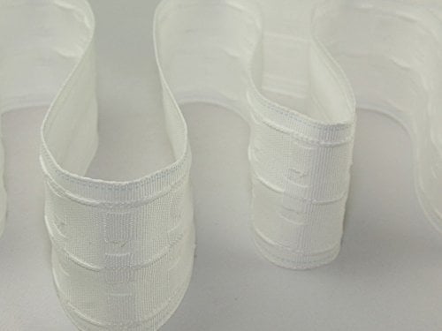 Minerva Crafts Gardinenband mit Bleistiftfalten, 76 mm, Meterware, Weiß