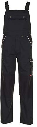 Planam 2134054 Canvas 320 Latzhose, Schwarz/Schwarz, Größe 54