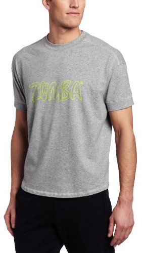 Zumba Fitness Herren LLC Slam Drop Schulter Tee XS Pebble