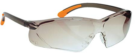 Portwest PW15 Fossa Safety Glasses Anti-Scratch Coating | Smoke, One Size, CE Certified, EN 166, EN 170, EN 172, Side Protection, Lightweight, Workwear
