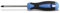 Högert Cacciavite a croce PZ2, 100 mm, manico ergonomico, lama magnetica, acciaio S2, taglio a croce, 100 mm