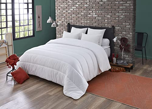 DODO 29441 Saniprotect Steppbett Polyester Weiß, Polyester, weiß, 240 x 220 cm
