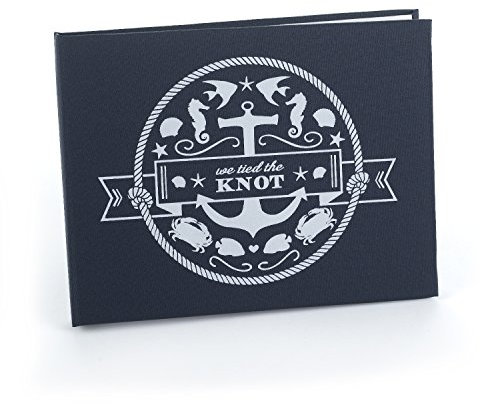 Hortense B. Hewitt Hochzeitsgästebuch im maritimen Stil Gästebuch, Leinen Papier, Nautisch