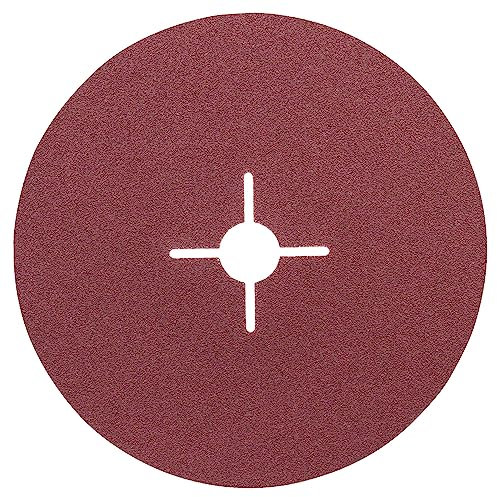 Bosch Accessories Professional Fiberschleifscheibe (für Winkelschleifer verschiedene Materialien, 180 mm, Körnung 100) 2608605488 Schwarz