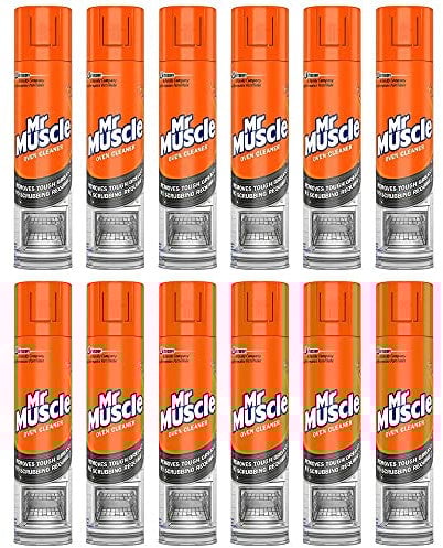 12 x Mr Muscle Oven Cleaner 300ml spray Grill BBQ Grease grime