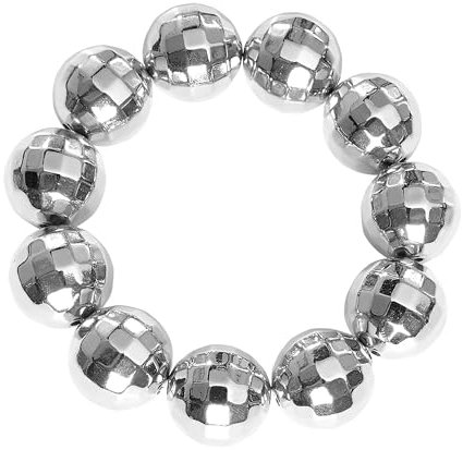 W WIDMANN MILANO Party Fashion 03527 - Armband Discokugel, silber, 70er Jahre, Disco Fever, Schmuck