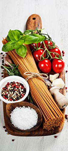 Bilderdepot24 Türtapete Italienische Pasta II 90 x 200 cm - einteilig Türaufkleber Türfolie Türposter - Italien Kochen Essen Küche