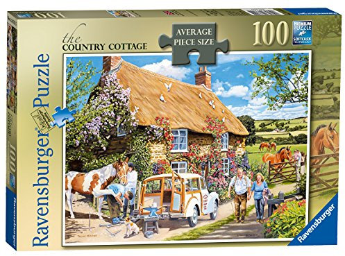Ravensburger The Country Cottage 100 Piece Jigsaw Puzzle with Extra Large Pieces for Adults and Kids Age 10 Years and Up