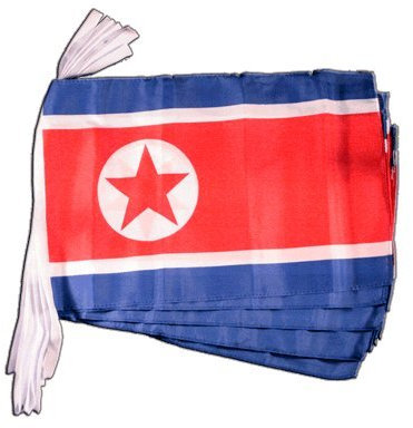 Fahnenkette Flaggen Nordkorea 30x45cm, Länge 9 m