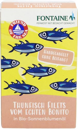 Thunfisch Filets Echten Bonito Bio-Sonnenblumenöl 3 x 120 g