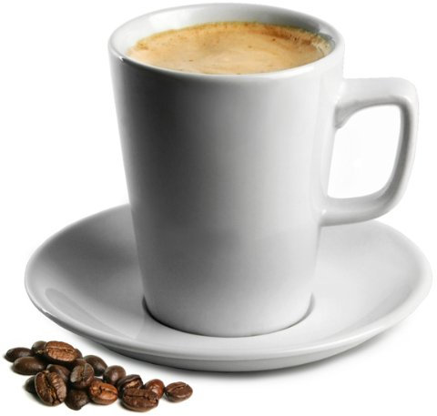 Genware Royal Latte Mugs & Saucers 12oz / 340ml - Pack of 6 | 34cl Porcelain Mugs & Saucers - White Mugs & Saucers | Commercial Quality Tableware for Domestic and Catering Use