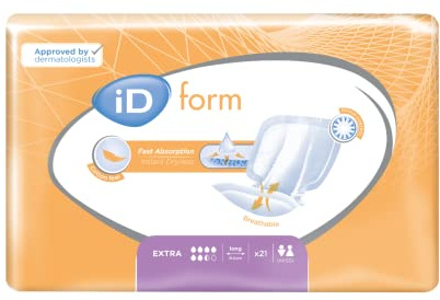 iD Sensitive Form Extra Incontinence Pads Odour Control | 1 Pack of 20 | Incontinence Pads, Odour Control, Hypoallergenic Incontinence Pads, Highly Absorbent Pads, Anti-Leak Protection