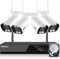 SANSCO Wireless Security Camera Systems, 10CH 5MP NVR CCTV System 1TB Hard Drive, 4x 3MP Bullet Outdoor WiFi IP Camera, 2 Way Audio, Color Night Vision, Human Detection, Email APP Alert