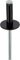 Restagraf - Schwarze Nieten für Nummernschilder – Durchmesser 4,8 mm – Länge 16 mm – Ref. 224867 – 19 Stück