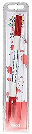 Colour Splash Edible Food Colouring Pen, Dual Tip Icing Pens, Food-Safe Paint Markers for Writing Messages & Drawing on Cakes & Cupcakes, Colourful & Easy to Use - Red 2ml