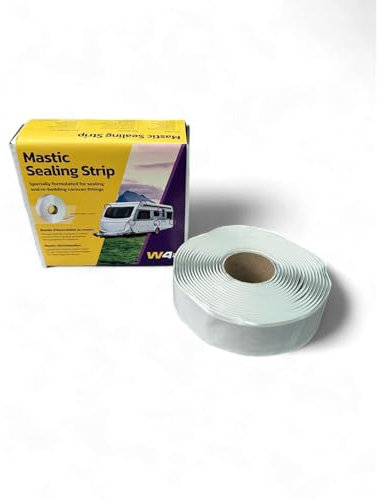 W4 Mastic Sealing Strip for Caravans & Motorhomesmm – Grey 32mm Weatherproof Sealant for Overlap Joints, Awning Rails, Roof-Lights, Window Surrounds & External Trims, Durable & Easy to Apply