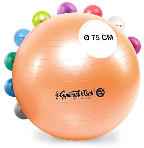 PEZZI MAXAFE Gymnastikball Pezziball Therapieball 75 cm Fitness Ball Kupfer