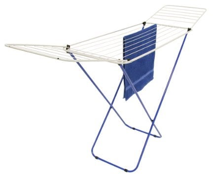 axentia Flügelwäscheständer mit Abklappflügeln 16 m - Wäscheständer klappbar - Flügelwäschetrockner groß aus Kunststoff - Standtrockner platzsparend für Balkon, Garten & Wohnbereich - Wäschetrockner stabil, 180 x 45 x 86 cm
