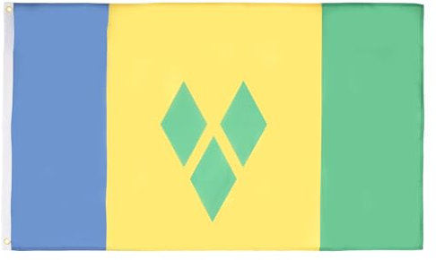 BANDIERA SAINT VINCENT E GRENADINE 150x90cm - BANDIERA CARAIBE 90 x 150 cm - AZ FLAG