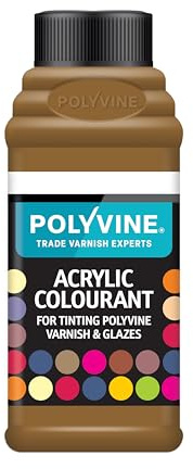 Polyvine for Tinting Water Based Products - Easy Blend, Dense Liquid Pigment Colour Additive for Paint, Varnish, Filler, Grout, Cement, Emulsion, Masonry Paint & More - Antique Pine, 50g
