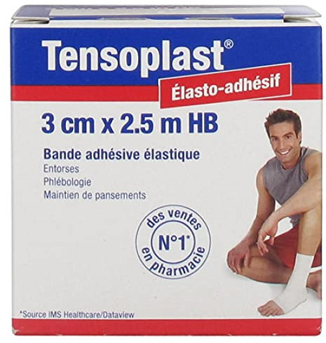 Essity Tensoplast Bande Adhésive Élastique 3 cm x 2,5 m HB