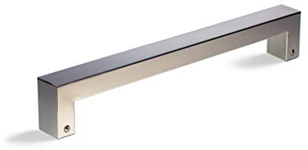 KEYTIGER 30,5 cm Edelstahl-Haustürgriff, verchromt, hochglanzpoliert, externer moderner Türgriff für gewerbliche Glastüren, Schiebetüren, Holz-Scheunentüren, Fiberglas-Türen, rechteckige Form