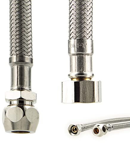 Sanitär Verbindungsschlauch 3/8 QV x 3/8 ÜWM x 150 mm - KTW-A- DVGW