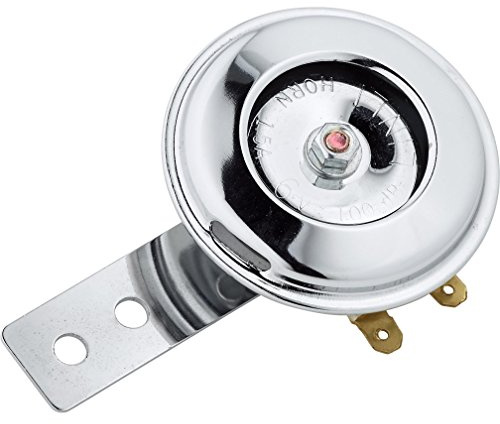 Hashiru Hupe Klein 6V - Universelles Tellerhorn für Fahrzeuge - Verchromt - 65mm Durchmesser - 100dB neutral