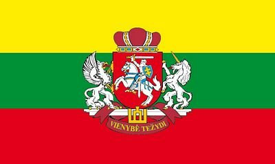 Fahne/Flagge Litauen Wappen 90 x 150 cm