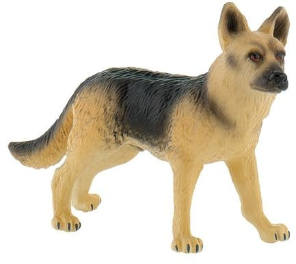 Bullyland 65448 - Spielfigur Schäferhund Rex, ca. 9,4 cm große Tierfigur, detailgetreu, PVC-frei, ideal als kleines Geschenk für Kinder ab 3 Jahren