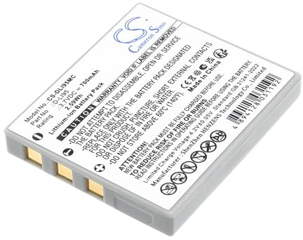CS-DLI95MC Akku 700mAh Kompatibel mit [Pentax] Optio E75, Optio E85, Optio M85 Ersetzt D-LI95