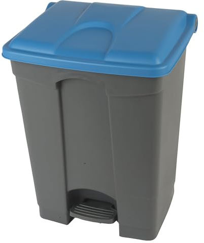 Probbax | Tretabfallsammler | Volumen 70 l | grau | Deckel blau | Volumen 70 l, BxHxT 505 x 675 x 415 mm, grau, Deckel blau