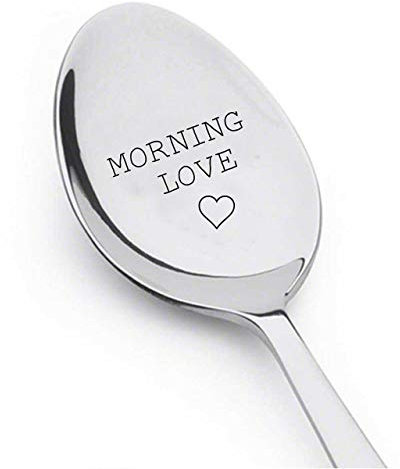 Kaffeelöffel Morning Love mit süßem Herz – gravierter Kaffeelöffel