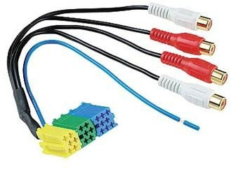 Hama CarHifi-Verbindungsadapter Mini ISO 6-polig - 4 Cinch-Kupplungen