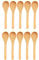 BambooMN Bamboo Spoons - Round Head Small Solid Bamboo Spice/Salt/Sugar Spoons, Carbonized Brown 3.5 - 10pcs