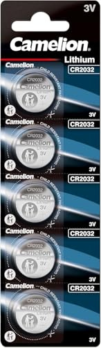 5 Lithium Knopfzellen Batterien Camelion CR2032 3 V 220 mAh CR2032-BP5 E02 2021
